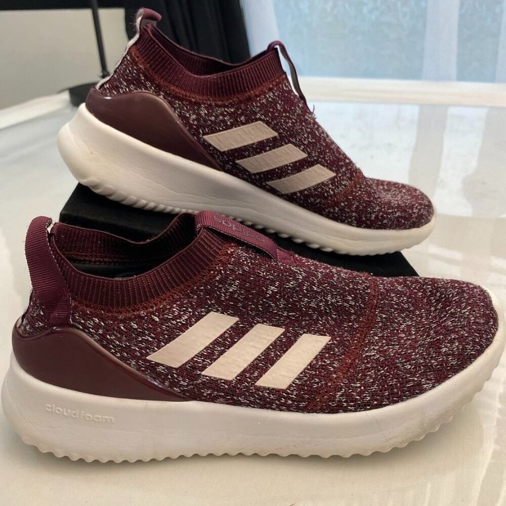 adidas Ultimafusion Cloudfoam Knit Slip-On Sneakers Maroon Women’s Size 8 B75968
